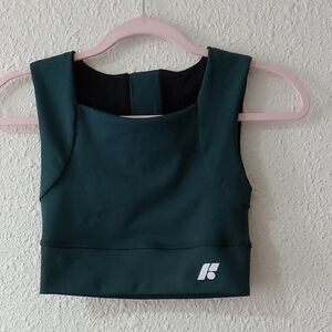 Forest Green Athletic Crop Top S